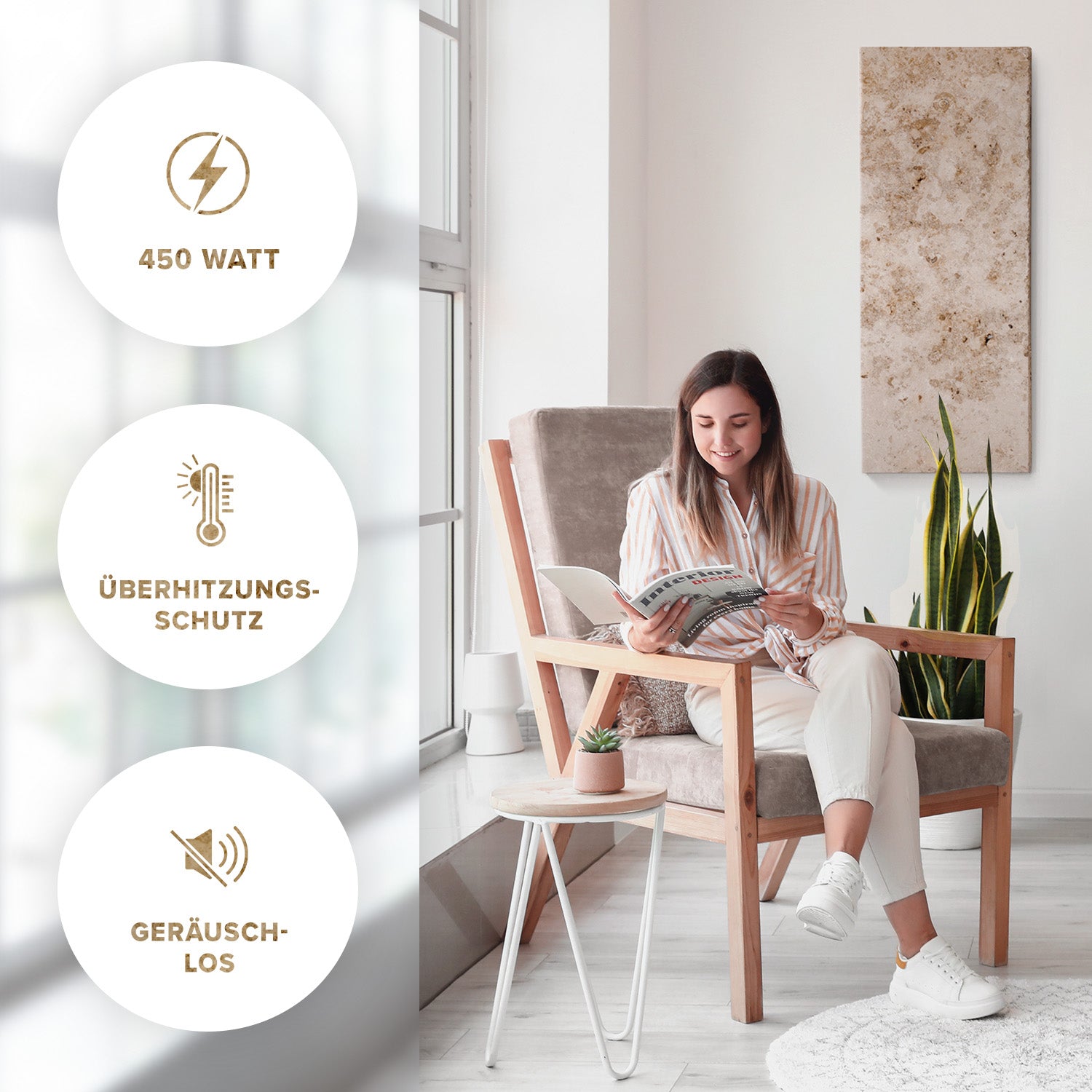 Riscaldamento a infrarossi in marmo 500 watt - lymponite