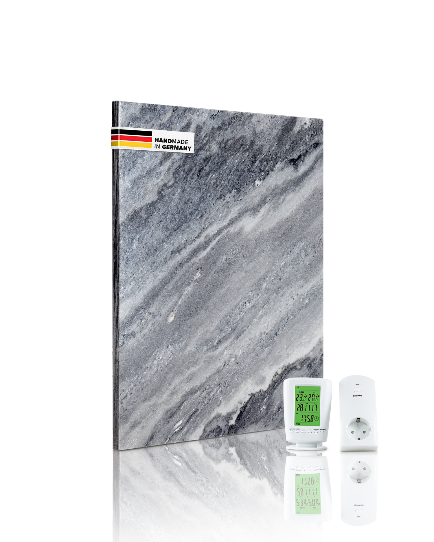 Riscaldamento a infrarossi 500 watt fatti di pietra naturale - Qarama (Svizzera Plug Tipo J)