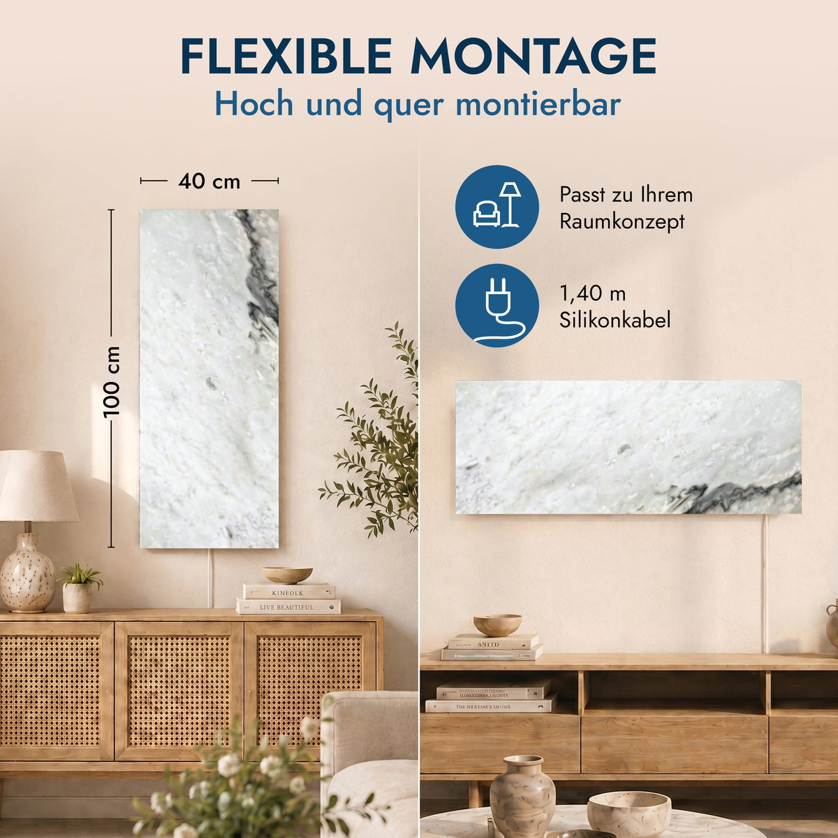 Riscaldamento in pietra naturale 800 watt compreso termostato